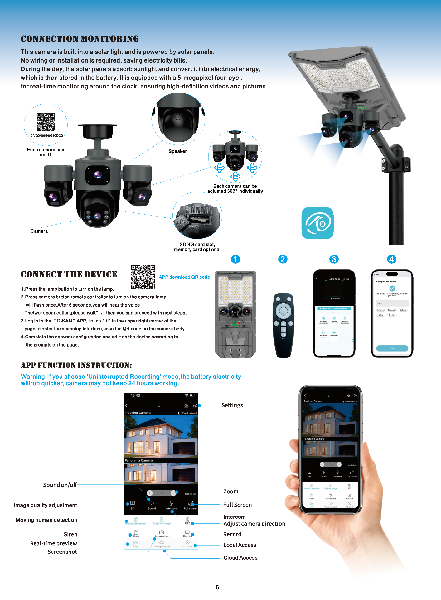 solar street light with camare6 solar street light with camare6