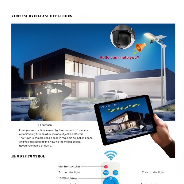 Split-type Solar Street Light with Surveillance012