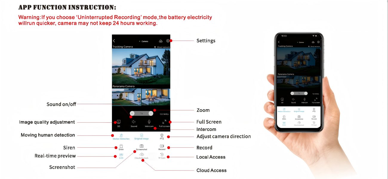 solar flood light with camera Binocular