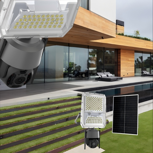 All in Two Solar Flood Light with Camera 