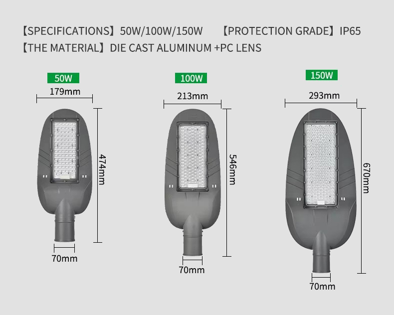 waterproof commercial LED street lamp