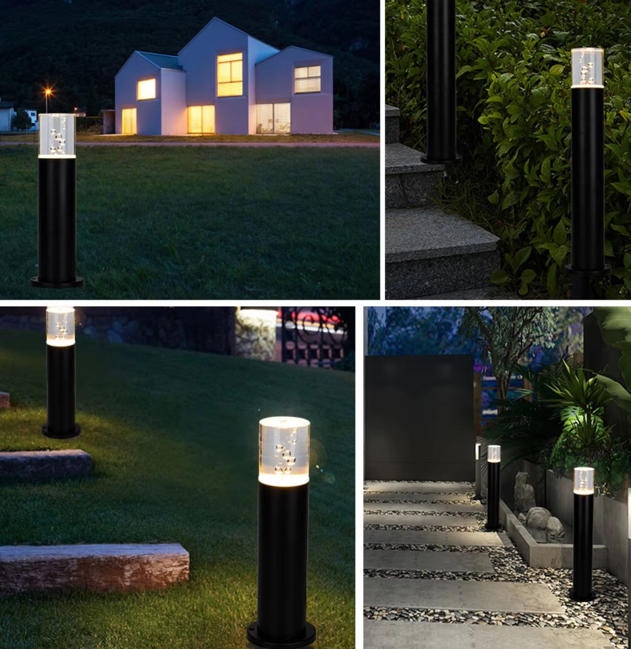 Modern LED lawn light for pathways and gardens