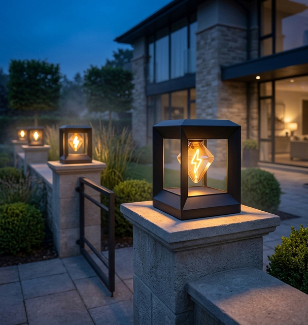 Decorative Solar LED Post Cap Light for Outdoor Landscape & Architectural Lighting SL-100