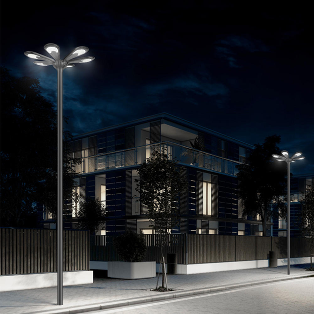 Modern Sculptural Solar & AC Hybrid LED Garden Light for Outdoor Applications SL-113