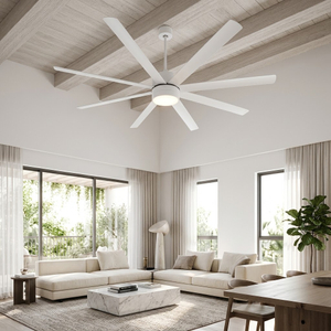 Straight-Blade LED Bedroom Ceiling Fan Light for Modern Indoor Lighting SN-020
