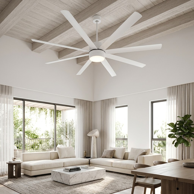 Straight-Blade LED Bedroom Ceiling Fan Light for Modern Indoor Lighting SN-020