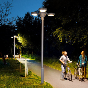 Modern Sculptural Solar & AC Hybrid LED Garden Light for Outdoor Applications SL-114